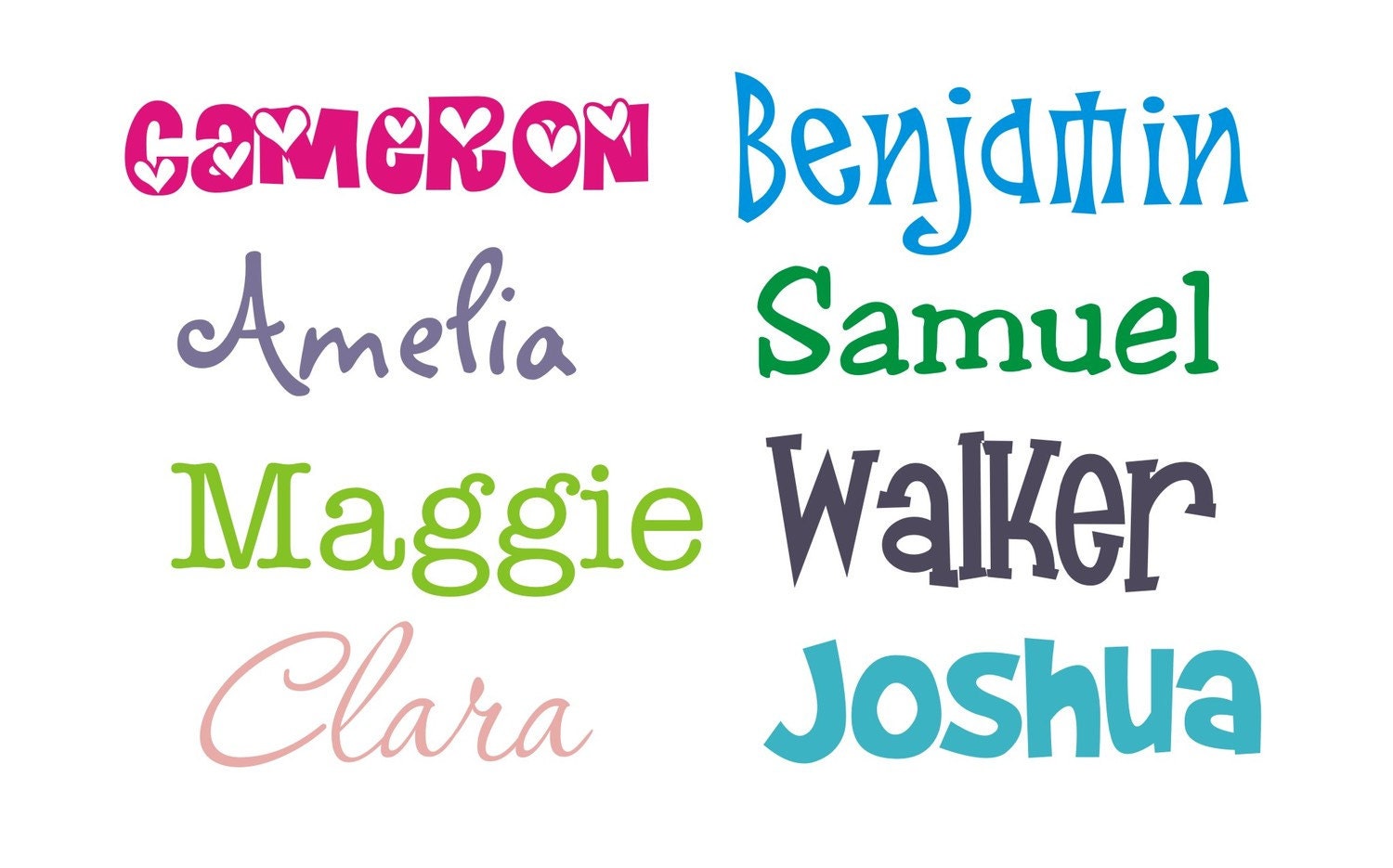 Child's Name - Sized for their Door -  Vinyl Wall Decal (k-004)
