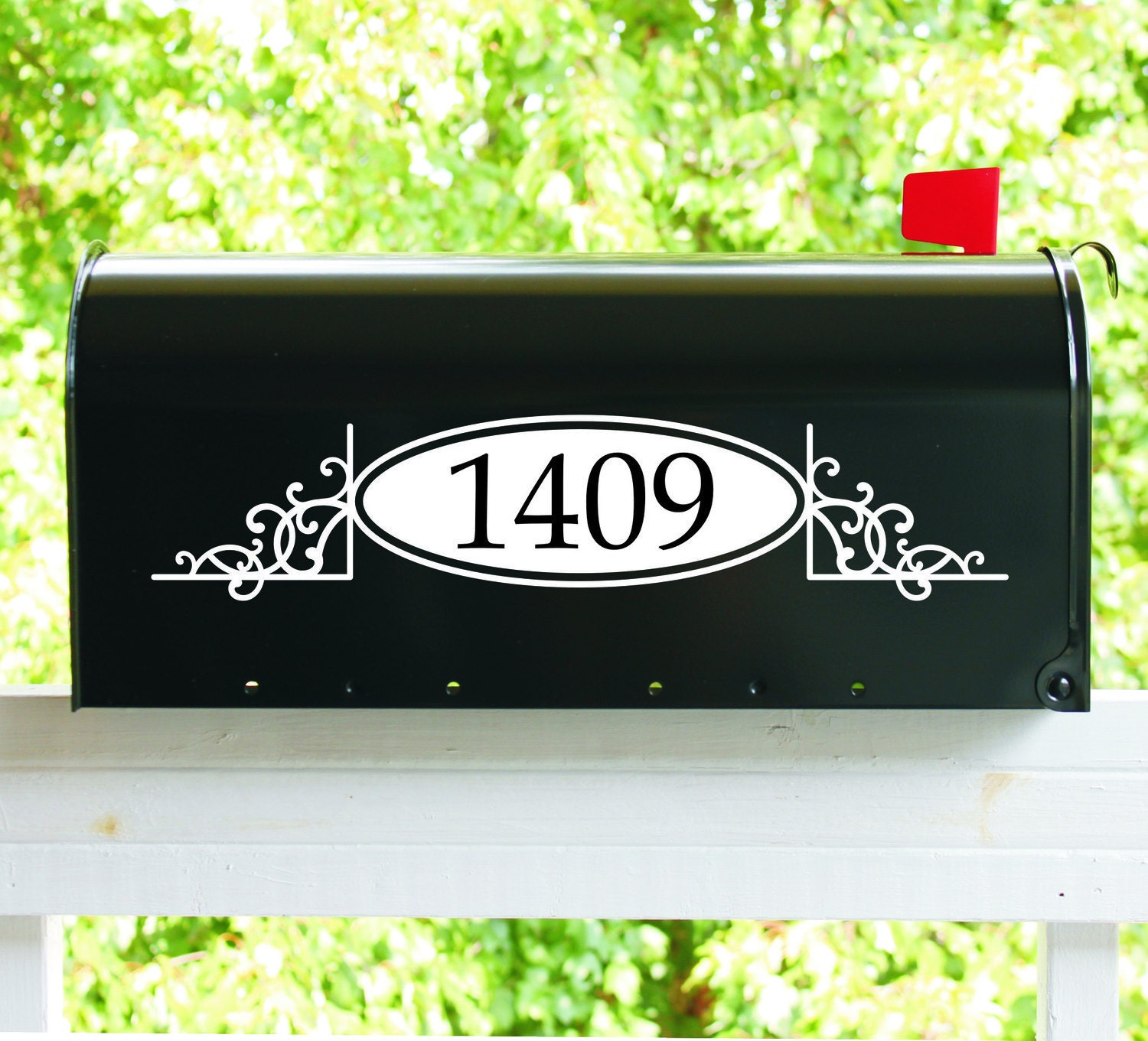 Two Sides Oval Mailbox Address Vinyl Decal By Back40life On Etsy