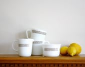 Vintage Coffee for 2 Set Creamer, Sugar Bowl, Coffee Cups Mugs by Pyrex