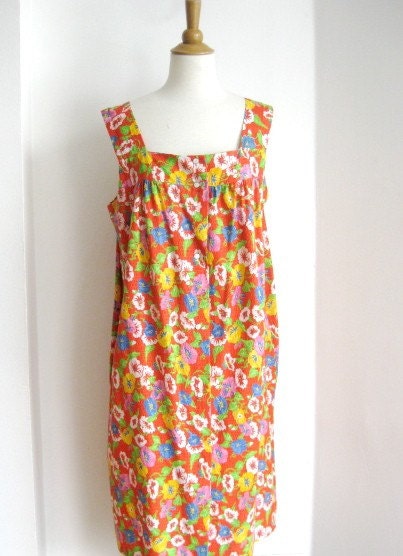 Vintage dress Shift style, shirtdress by Smart Time, 1960s