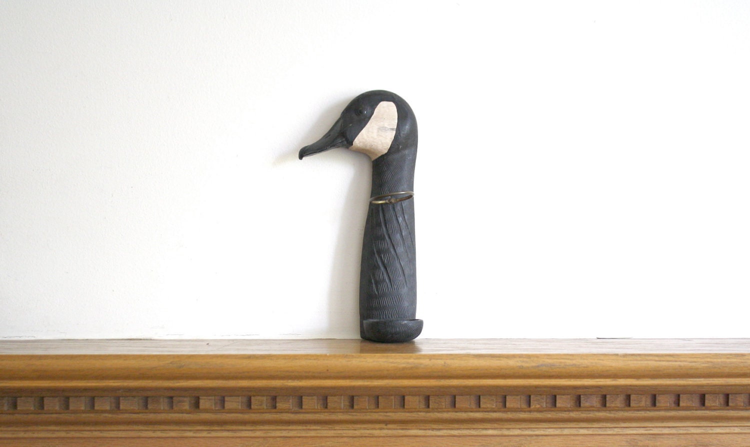 Antique pipe stand Goose Head Pipe Stand painted wood Father's Day gift