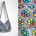 Vintage purse Boho Beaded handbag colorful 1970s
