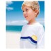 SALE - Dawn Patrol T-Shirt - Handmade Applique with Ocean Waves and Sun on White T-Shirt