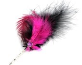 Steampunk Feather and Watch Gear Wheel Bobby Pin