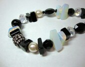 Moonstone Onyx Crystals Pearls Bling To Die For Glam Necklace