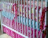 Baby Girl bedding in Garden Kumari  includes bumper set , fitted sheet and skirt