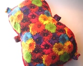 Red flower sensory cuddle pillow