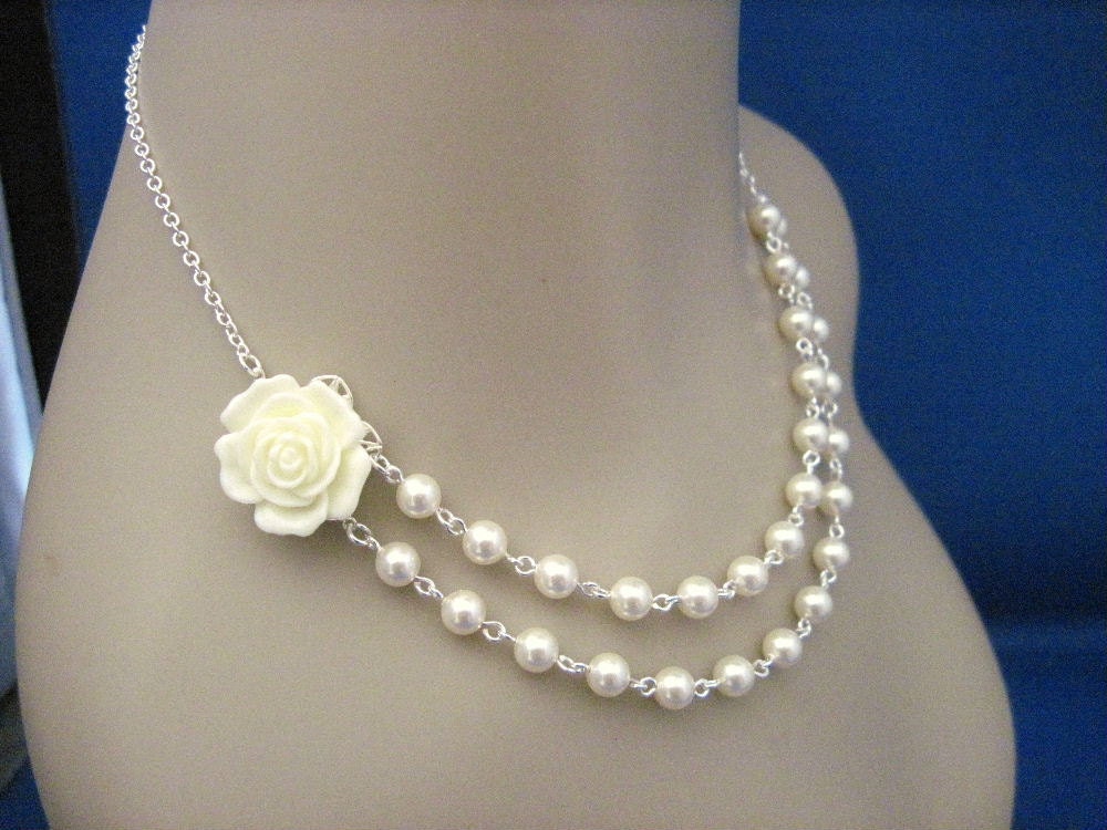 Bridesmaid Jewelry Choose Your Colors Double Strand Necklace