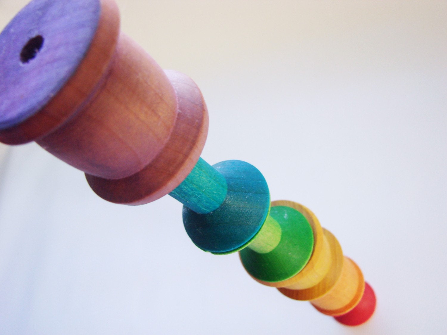 Stack a Spool - Toddler Edition - A Montessori and Waldorf Inspired Building Toy