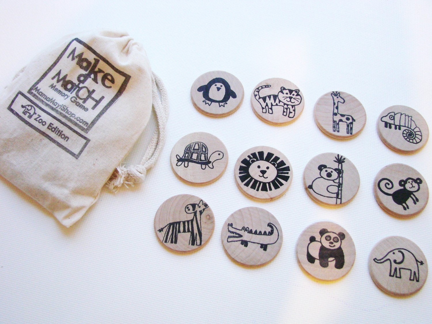 New - Make a Match Memory Game - ZOO Edition