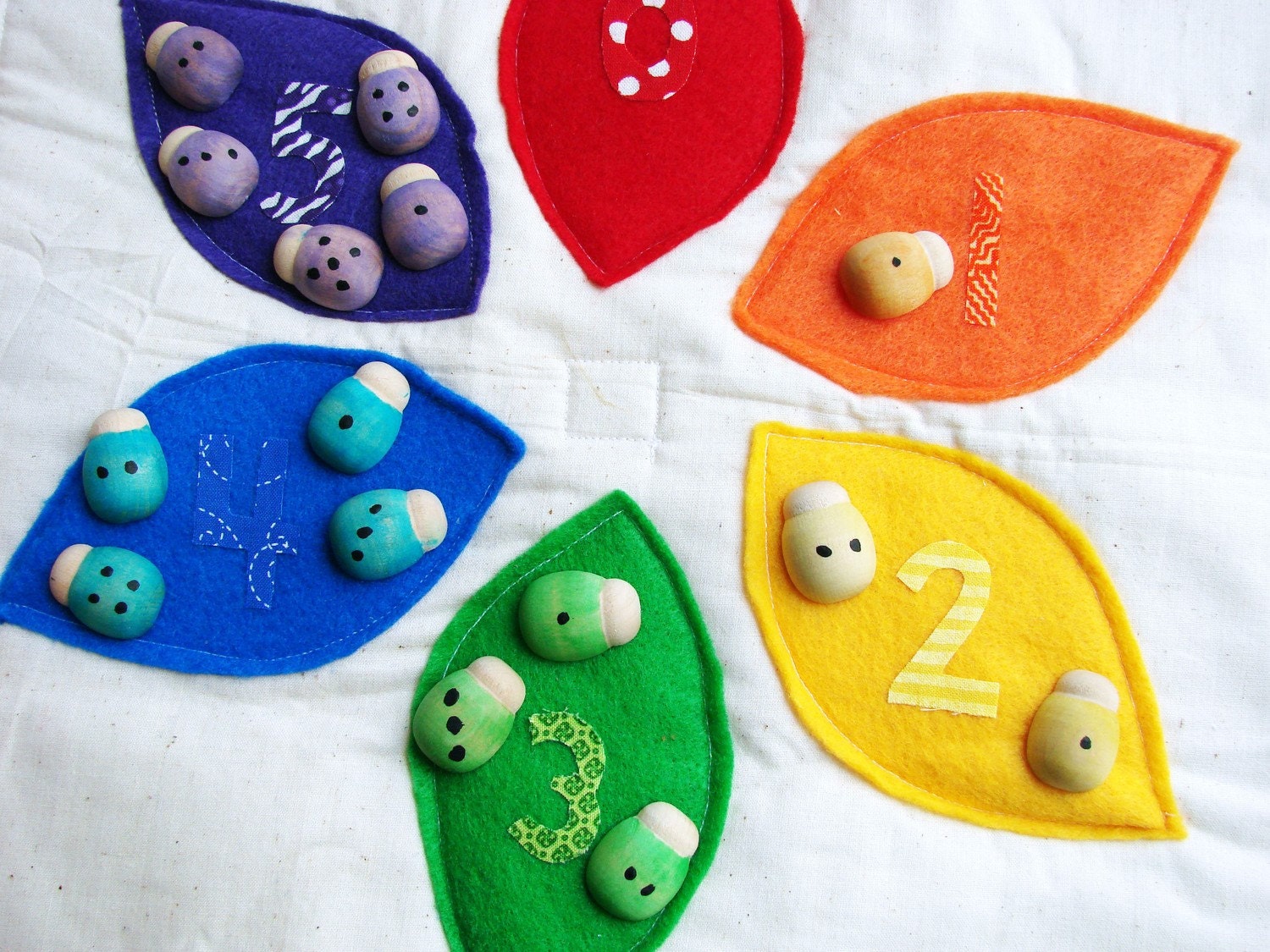 Lady Bug Learning Playset - A Montessori and Waldorf Inspired Counting and Math Learning Game
