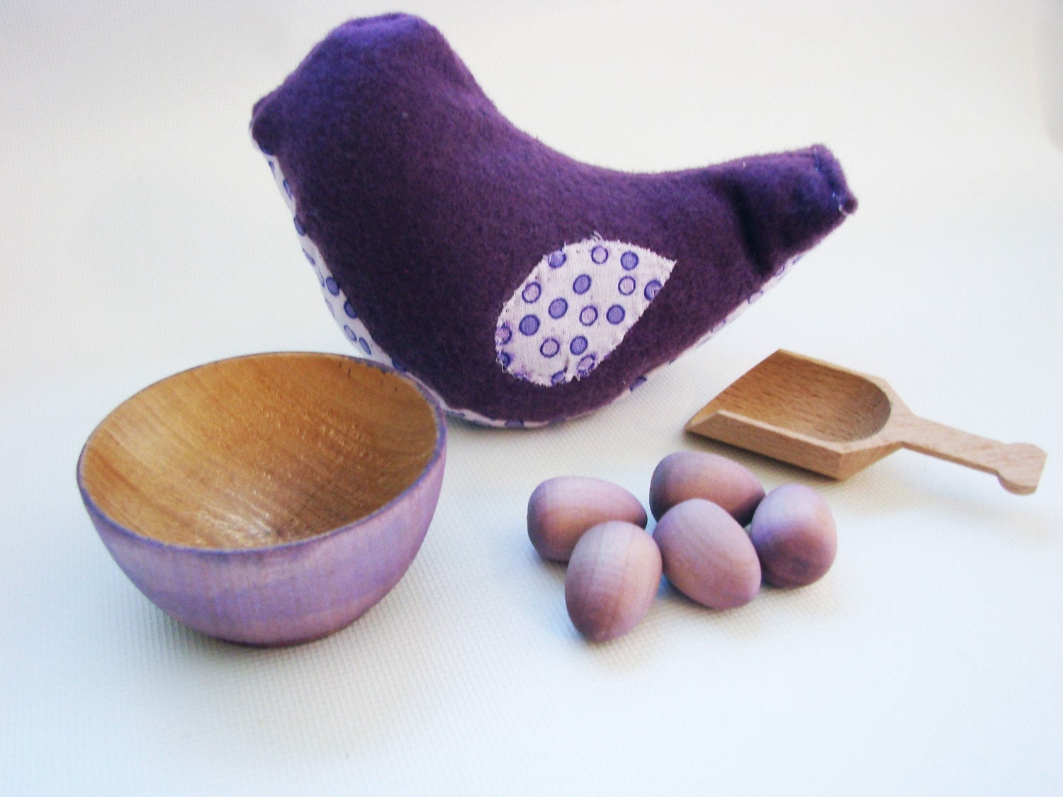 Chick-A-Dee Playset - Purple Edition - A Montessori and Waldorf Inspired Counting and Learning Toy