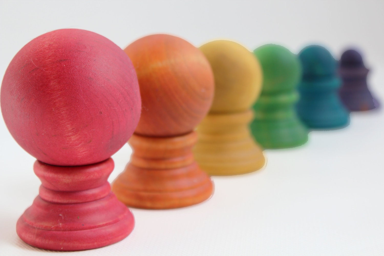 Balance Balls - A Montessori and Waldorf Inspired Wooden Ball Balance and Differentiation Game