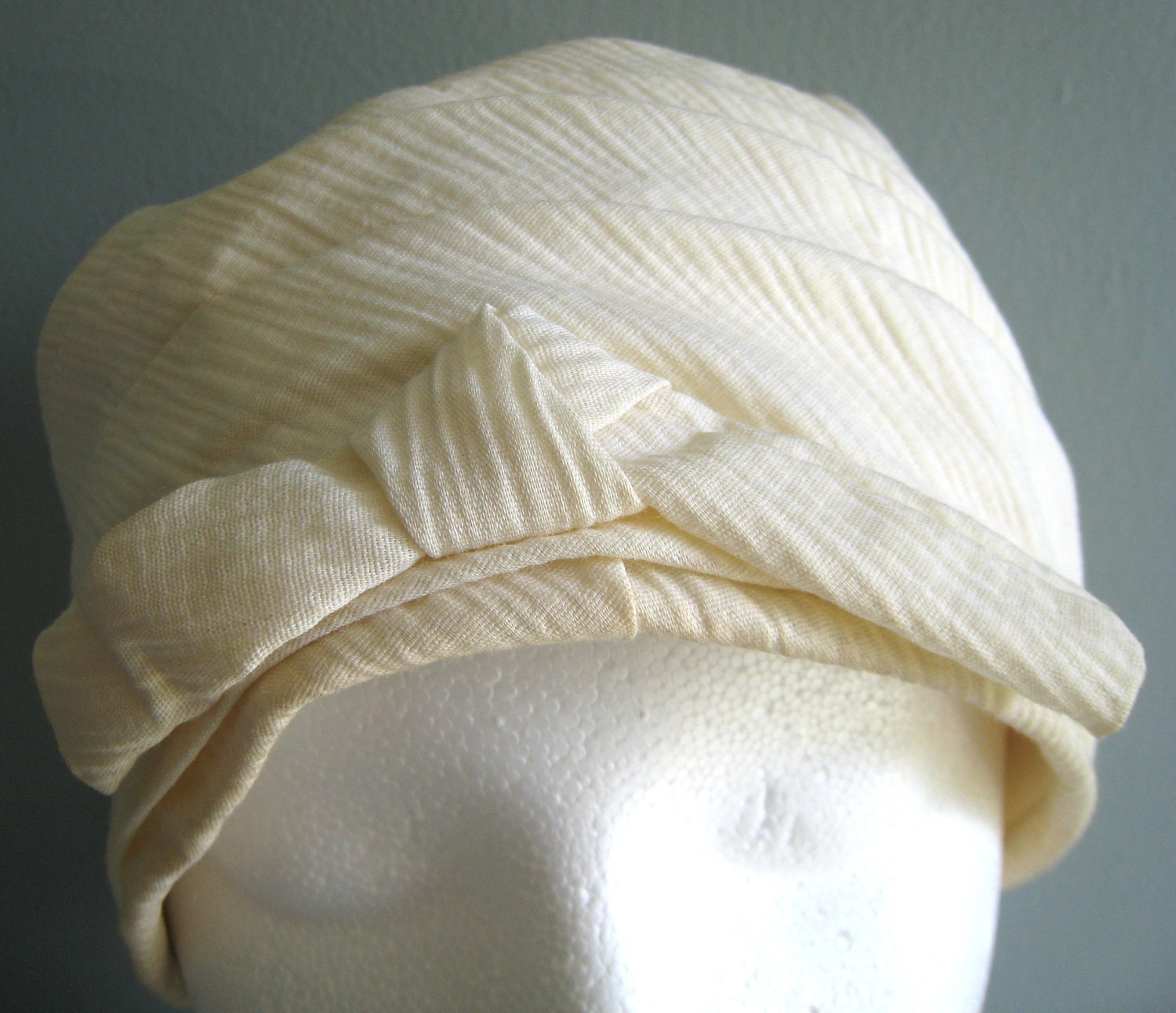 Pleated Valerie Modes Cream Turban
