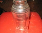 Vintage 1930s ribbed liquor bottle - perfect for a vase