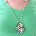 Happy Spring 15% off Sale Mother's Day Gift - Something Blue Repurposed Vintage Jewelry Shabby Chic Wedding Collage Necklace