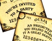 Ouija Board Party Halloween Invitation and Thank You Post Cards 4x6 - Tags - tags greeting cards postcard ATC ACEO - U Print 300dpi jpg
