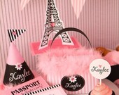 BIRTHDAY Paris DELUXE PERSONALIZED Party Kit-Printable pdf Complete Set