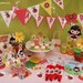Ladybug Garden Summer Party Invitation and Kit , Kawaii Printable Decoration Supplies for Birthday Girl - Party Kit PDF Complete Set 0074