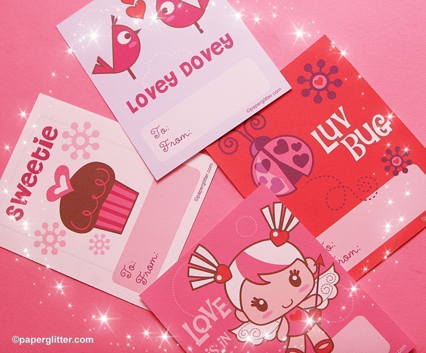 Valentine Party Kit -Printable PDF from the Sweetheart Collection 0089