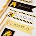 Bee Bumble Bee Printable Party Kit yellow black with invitations and decorations - Editable Text Printable PDF - 0133