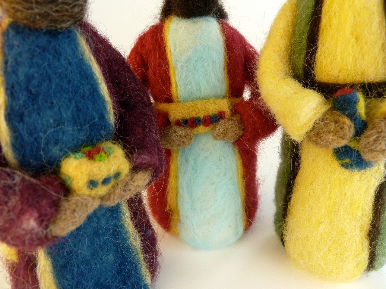 Nativity Set, Three Kings and Star needle felted with 100% wool