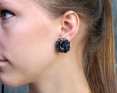 Vintage Glass Bead Clip On Earrings Stud Earrings Italian Glass Earrings