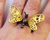 Metamorphosis Ring- Butterfly & Caterpillar Ring Set (Price Varies)