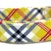Lemon Plaid Bow Tie Dog Collar - The Don Draper