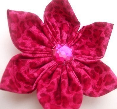 We Are the Misfits....Dog Collar Fabric Flower......Made to Order in Your Choice of Size