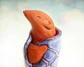 Honey Bear Spirit Guide Clay Sculpture, Kinkajou