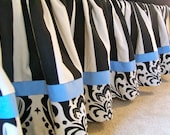 Custom Gathered Crib Skirt w. Two Fabric Borders