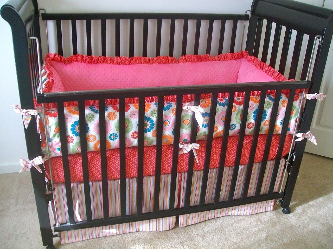 Custom Crib Bumper w/ Minky
