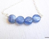 Kyanite necklace , Kyanite Dot   , Sterling Silver , Modern , Minimalist  , Everyday Jewelry