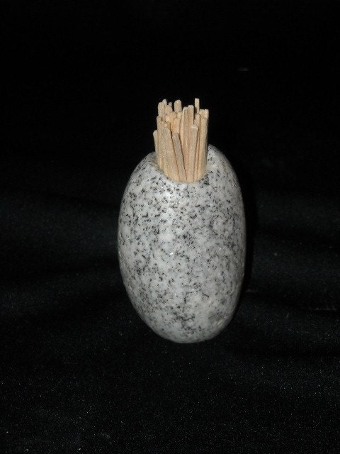 Stone toothpick holder