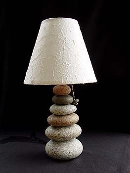 Maine Cairn Rock Lamp