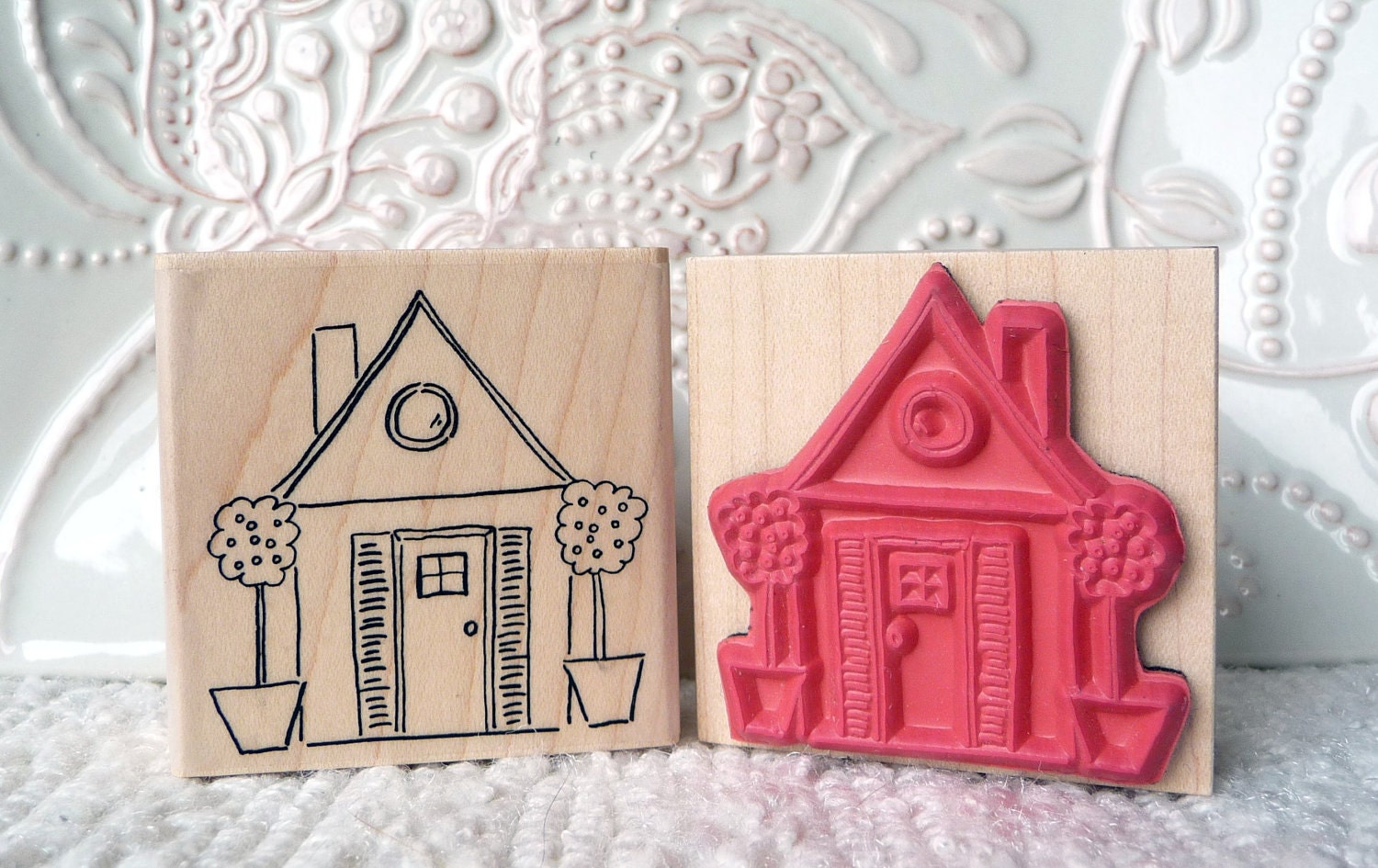 Little House rubber stamp from oldislandstamps by oldislandstamps