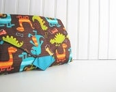 All-in-1 Changing Pad Diaper Clutch - WipeME 'N DipeME - Dino Dudes - Wipeable Waterproof lining - Made to Order