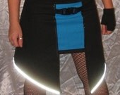 DARK ZONE EMPRESS Skirt Futuristic Cyber Goth ReFleCTiVe Custom Made For You RoBoTIc KiTtY