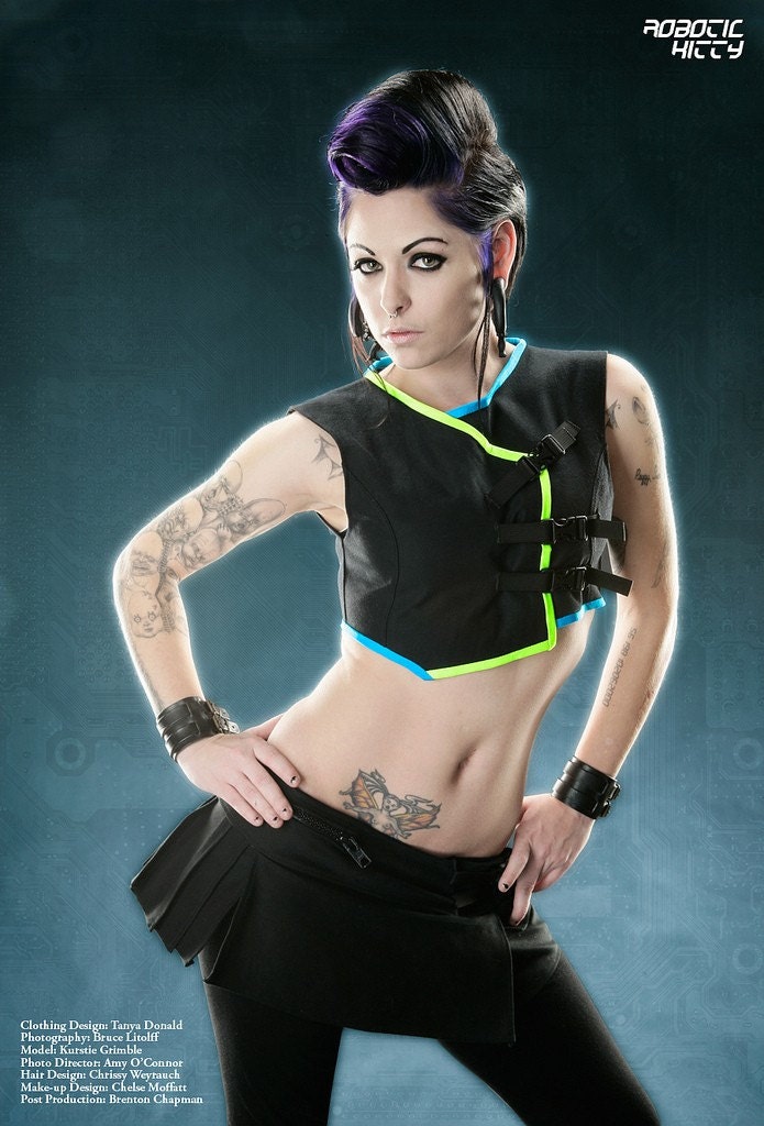 THE QUANTUM MINI Futuristic Cyber Goth Custom Made For U RoBoTIc KiTtY