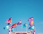 Sweet Sky - 5x7 Fine Art Photography Print -  carnival fair cottoncandy pink purple blue  photograph - riotjane