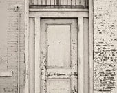 Portal - 8x12 Fine Art Photography Print - door doorway brick blackandwhite grey texture urban photograph