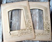 Antique victorian photo album pages, gorgeous flowers, altered art supply, calla lilies, set of two pages