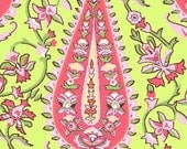 Amy Butler Fabric, Love Collection, Cypress Paisley in Lime, 1 yard