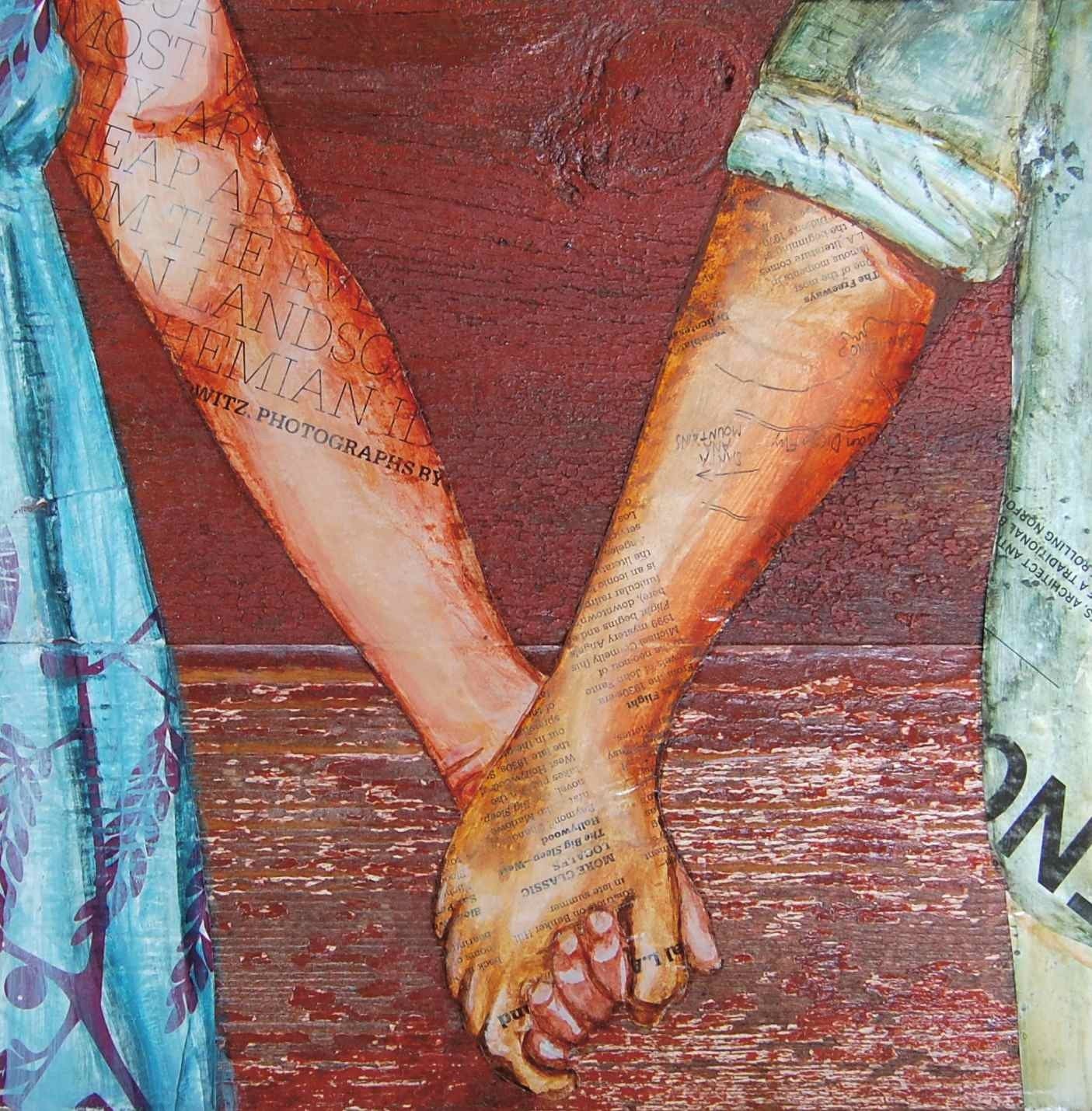 Couple Holding Hands -"Two Lovers Entwined Passed Me By"- Fine Art Print 16x20