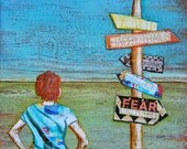It's Your Choice - Woman at Road Sign- Inspiring Words - Fine Art Print 5x7