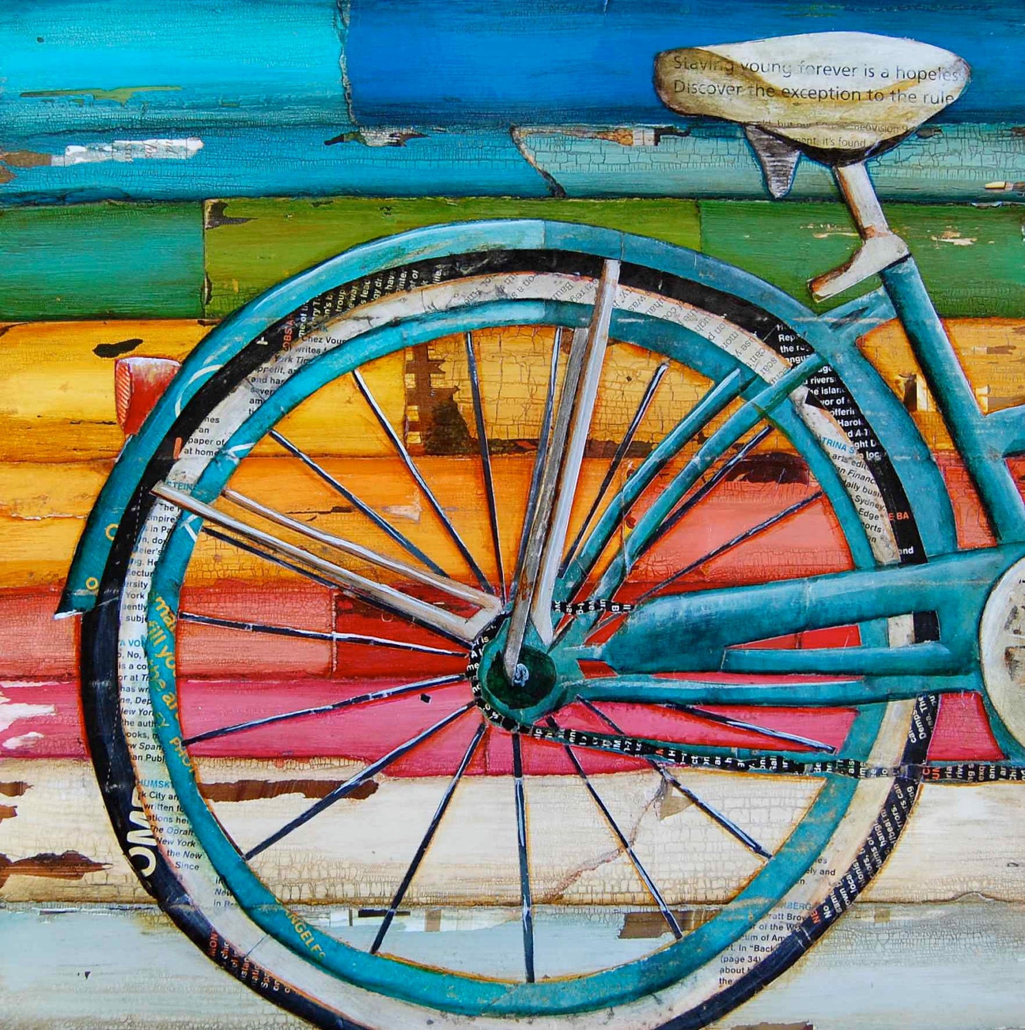 Bicycle - Bike- Seat - "Life Cycles" - Fine Art Print - 5"x7"