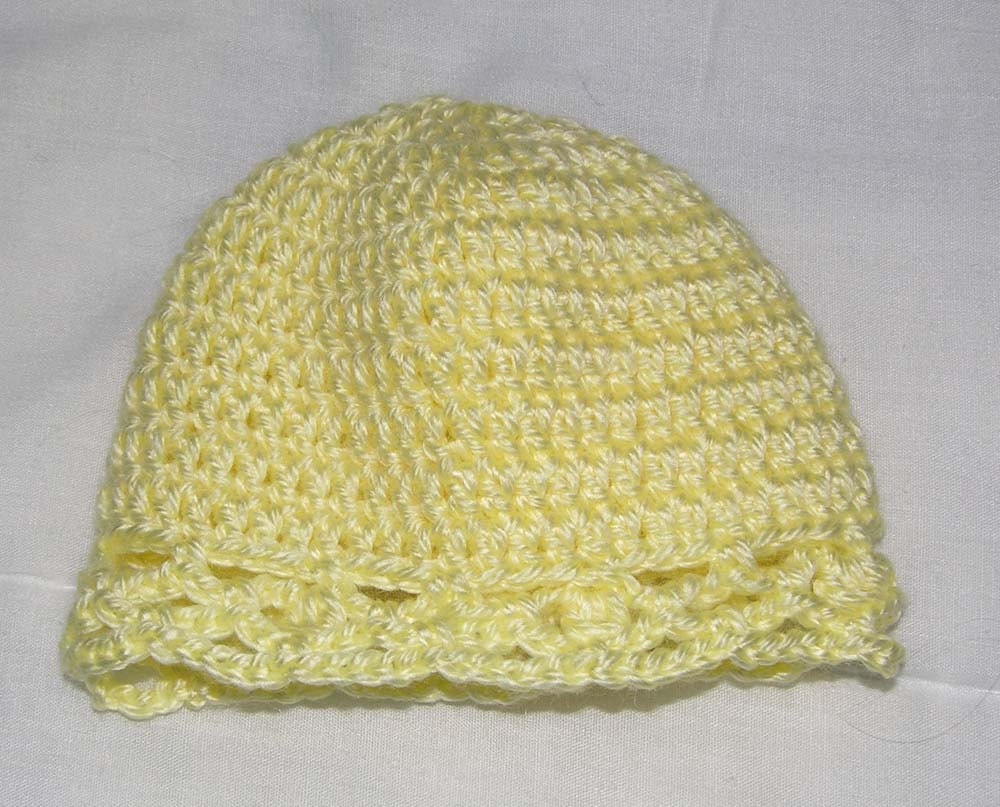 SALE Preemie to Newborn yellow beenie
