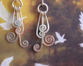 Silver spiral earrings serie No.4