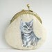 My kitten Cat Hand Painting  Purse (can be made for order)
